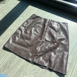 Oak and Fort Faux Leather Miniskirt Size 4